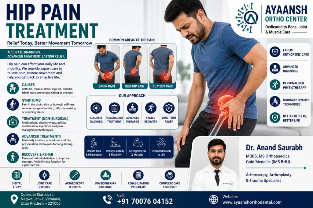 Hip Pain Treatment in Varanasi | Ayaansh Ortho Center