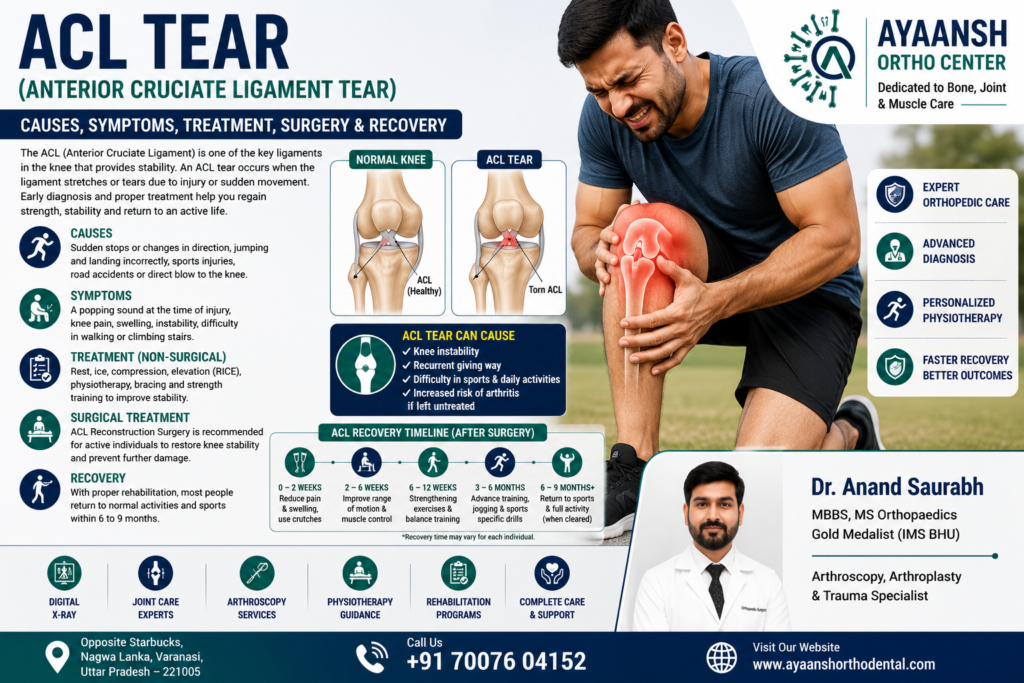ACL Reconstruction Surgery in Varanasi | Ayaansh Ortho Center