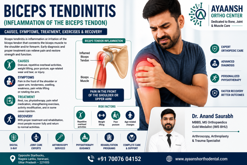 Biceps Tendinitis Treatment in Varanasi | Ayaansh Ortho Center