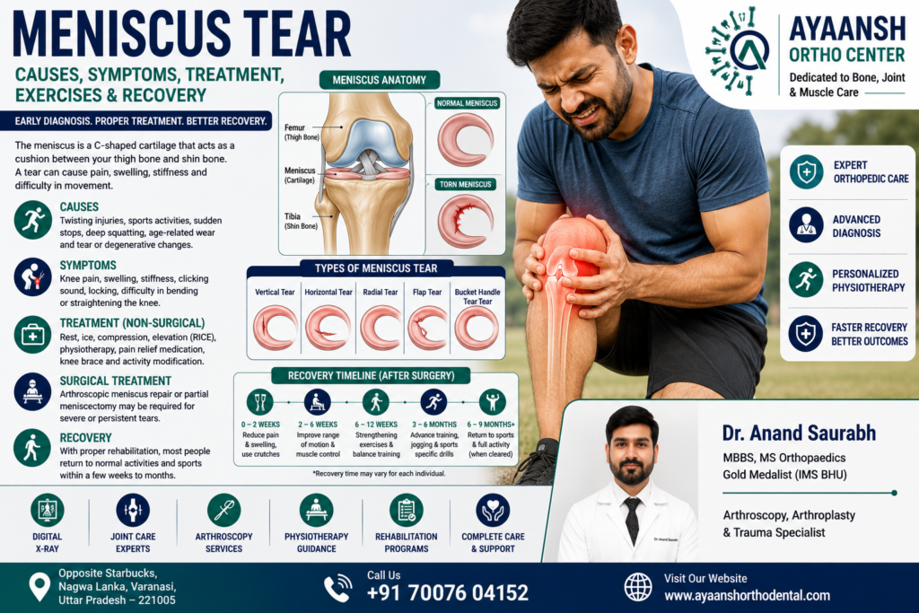 Meniscus Tear Treatment in Varanasi | Ayaansh Ortho Center