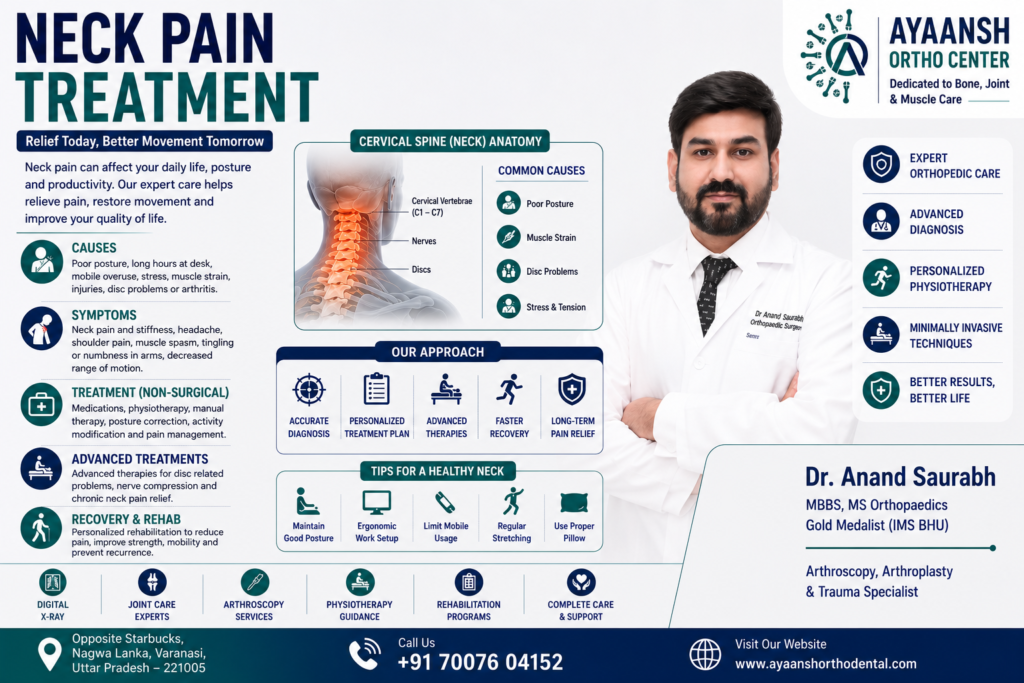 Neck Pain Treatment in Varanasi | Ayaansh Ortho Center