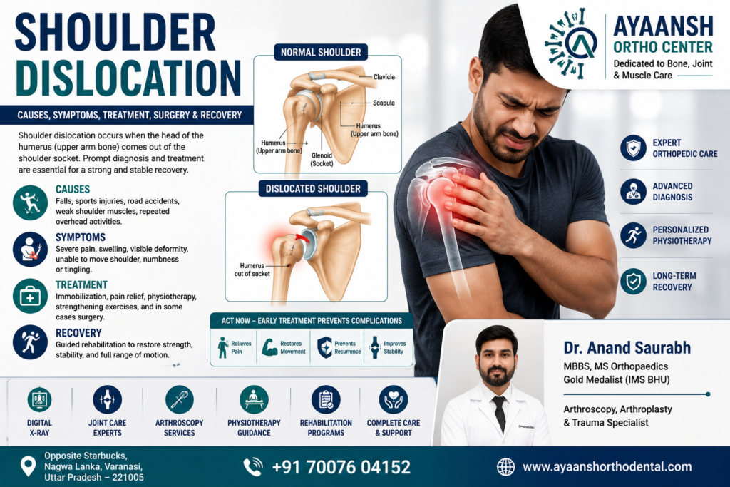 Shoulder Dislocation Treatment in Varanasi | Ayaansh Ortho Center